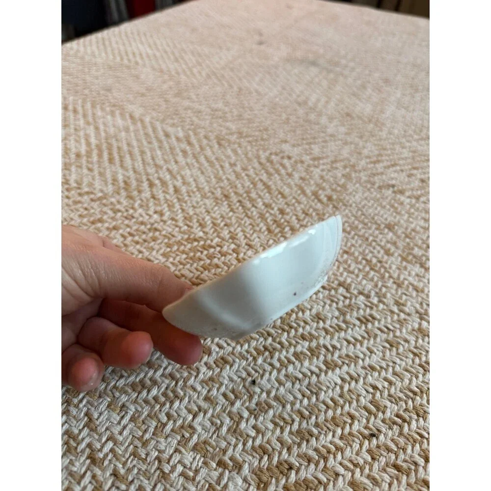 Small Scalloped Ceramic Floral Trinket Dish